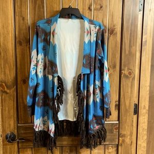 Western Fringe Tunic Wrap